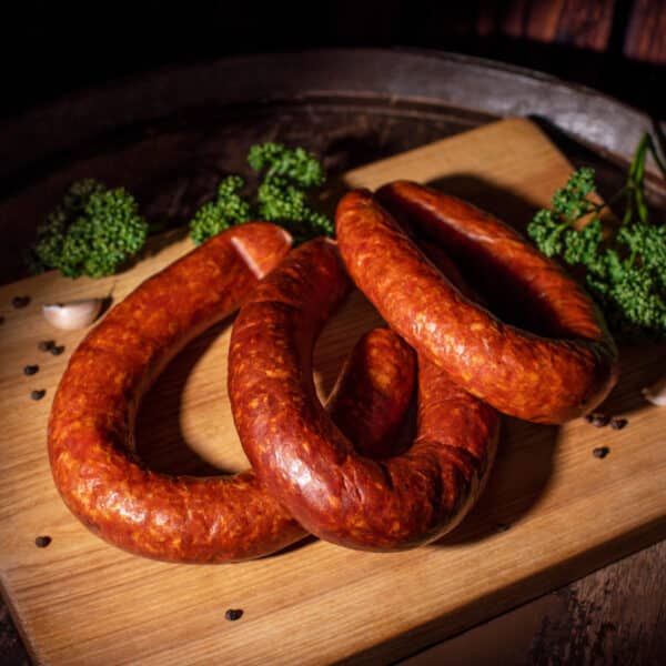 Krokuvos karšto rūkymo dešra apie 400g/vnt
