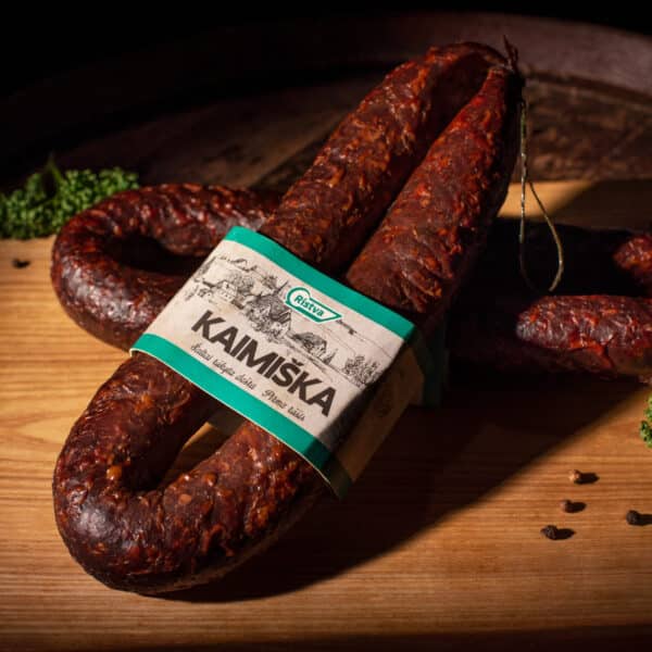 Kaimiška šaltai rūkyta dešra, apie 700g rinkelė
